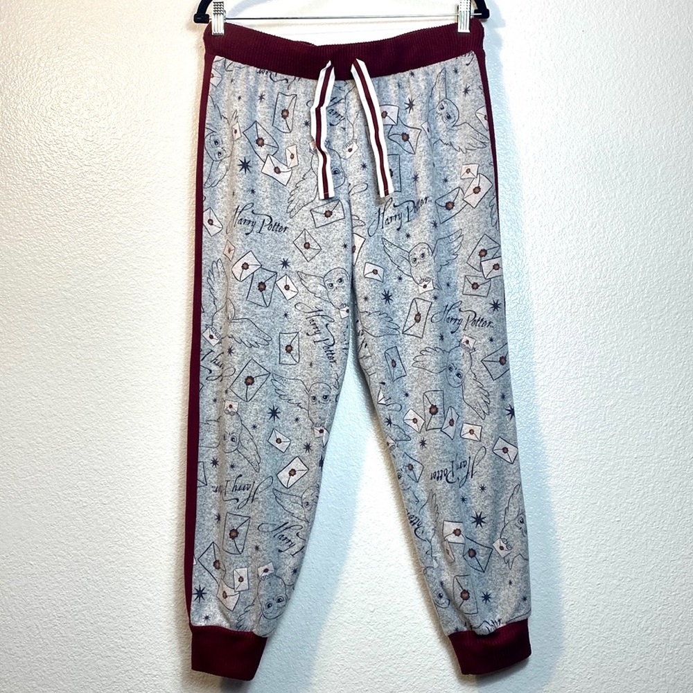 Harry Potter Jogger Pajama Pant, Gryffindor, Hedwig, Hogwarts Letter, Medium